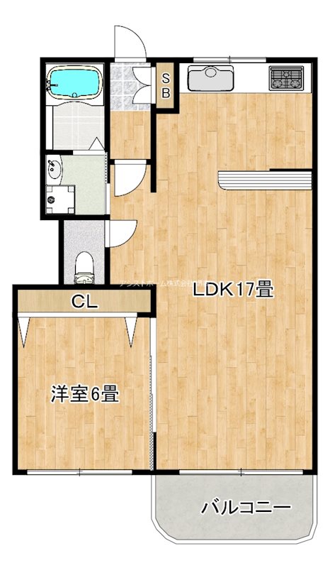 コーポ河中Iの間取り