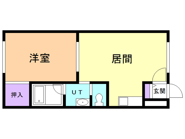 函館市日乃出町のマンションの間取り