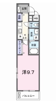 神戸市垂水区舞子台のアパートの間取り