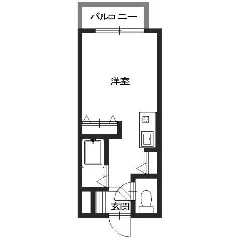 函館市大手町のマンションの間取り