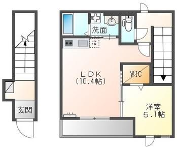 （仮称）堺市中区深井中町新築アパートの間取り