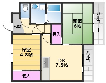 エクシード鳳の間取り