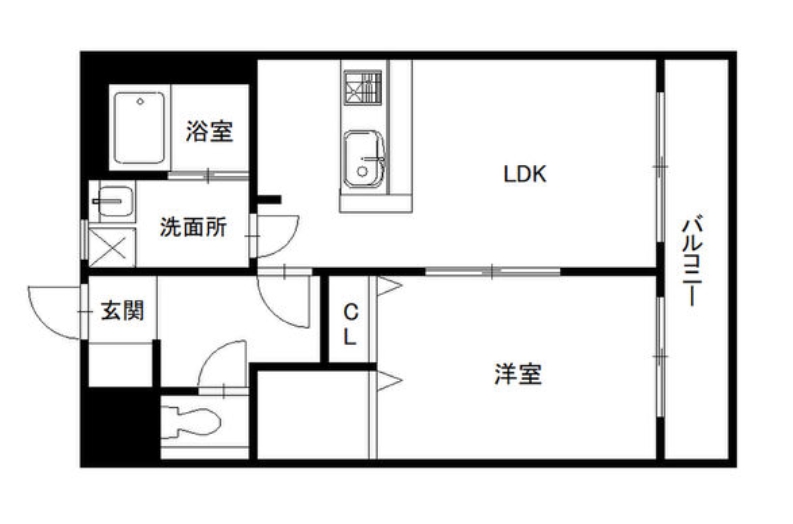 【エムティースクエア吉塚駅前の間取り】