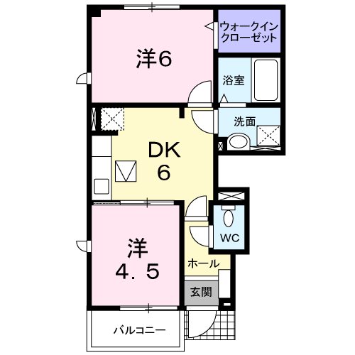 オリゾン朝陽Ｂの間取り