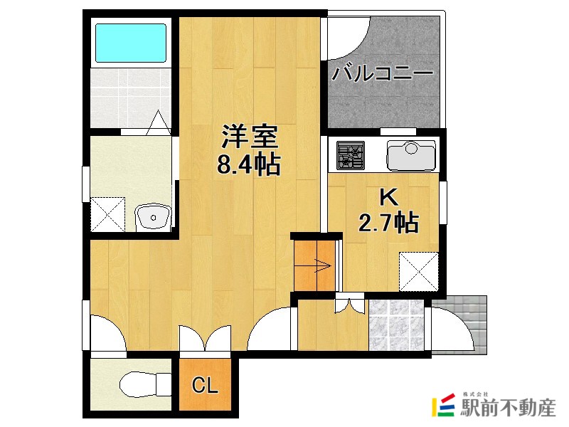 小郡市小板井のアパートの間取り