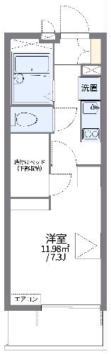 レオパレスフローラ小山の間取り