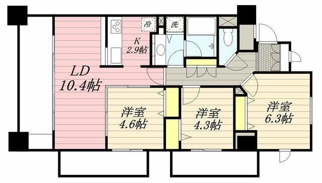 葛飾区西新小岩のマンションの間取り