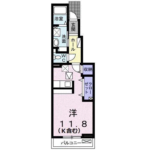 西条市周布のアパートの間取り