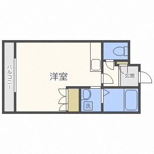 札幌市東区北二十五条東のマンションの間取り