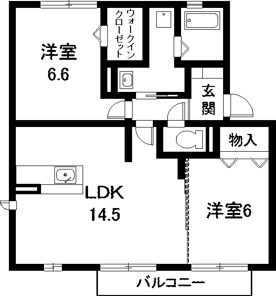 日進市米野木台のアパートの間取り