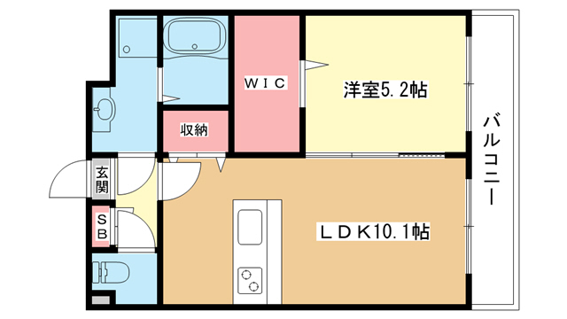 豊中市上野東のマンションの間取り