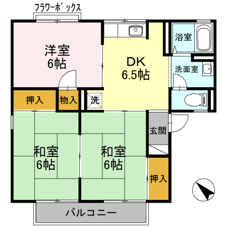 ハイツセジュール　Ｂ棟の間取り