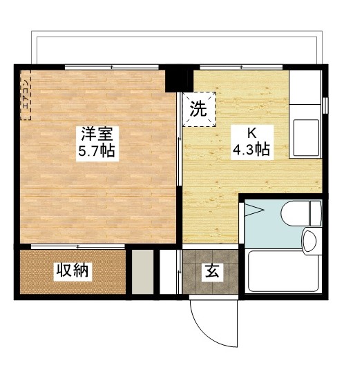 ツーエムビル勝山の間取り