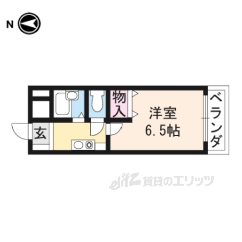 京都市山科区竹鼻地蔵寺南町のマンションの間取り