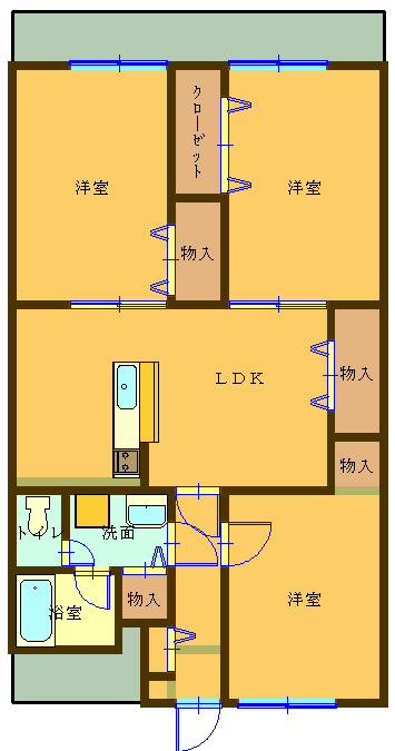 グレイス　ローズ　401号の間取り