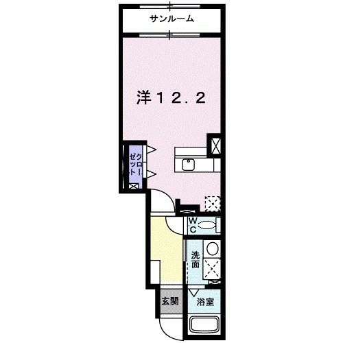 白山市手取町のアパートの間取り