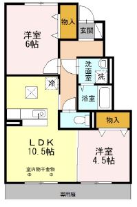 ソレイユ東阿保の間取り