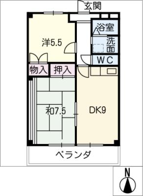 グリーンハイツ丸新の間取り