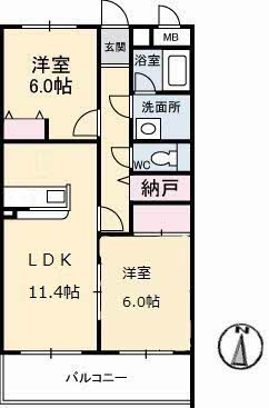 GRACEエヌエスの間取り