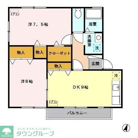 さいたま市中央区本町東のアパートの間取り