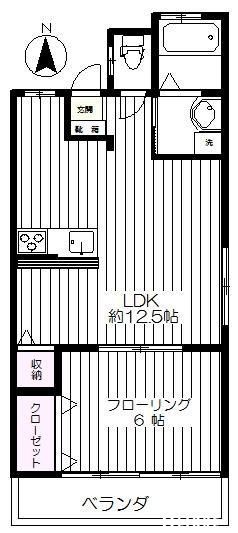 国立市富士見台のマンションの間取り