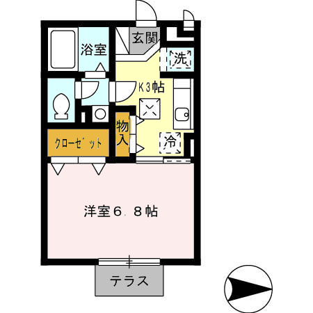 【セジュール上熊本の間取り】