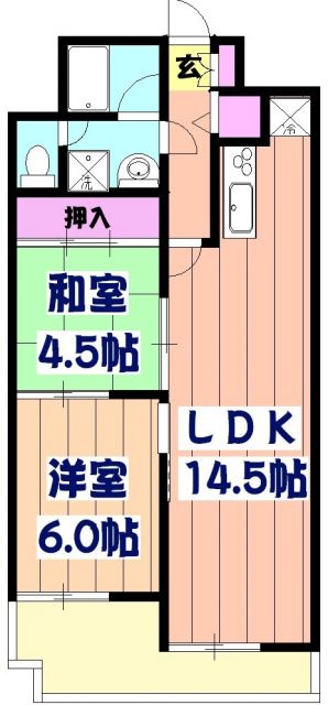 船橋市本町のマンションの間取り