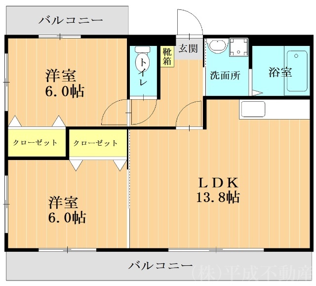 グランディール中道の間取り