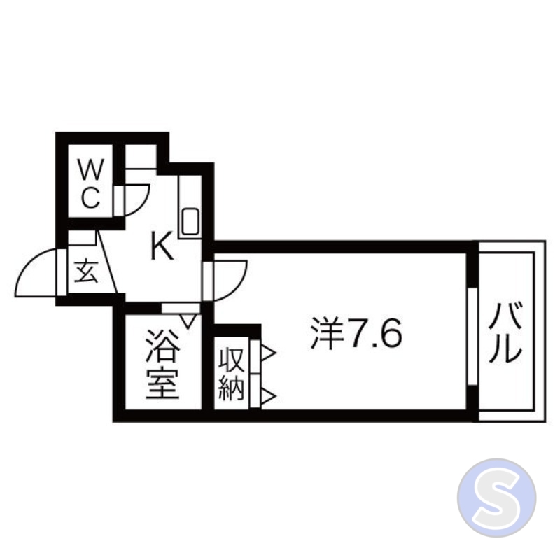 京都市上京区飛鳥井町のマンションの間取り