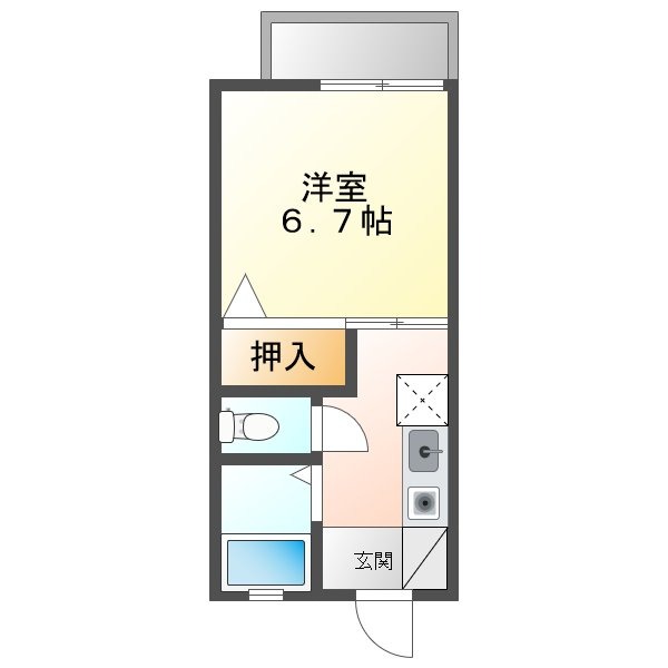 呉市西中央のアパートの間取り