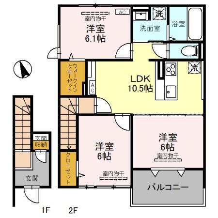 セブンワンテン　M202の間取り