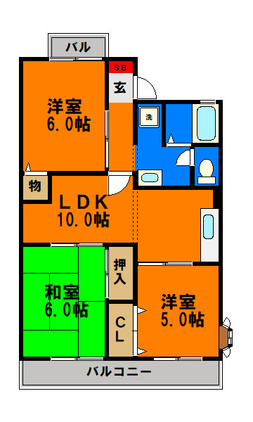 グランドサン　壱番館の間取り