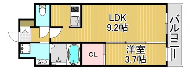 エールリベルテ大阪WESTの間取り