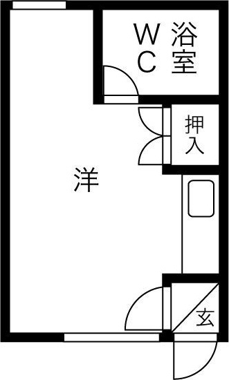 札幌市東区北四十二条東のアパートの間取り