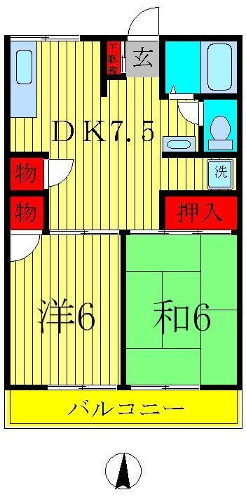 パレスエビハラの間取り