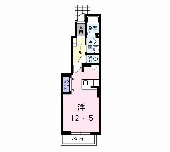 豊田市浄水町のアパートの間取り