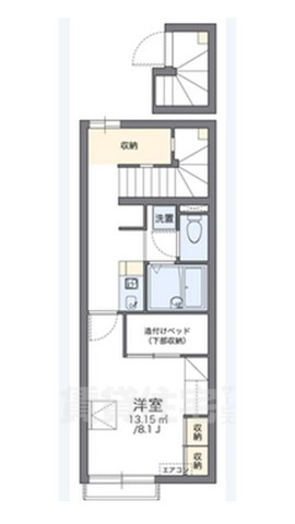 奈良市宝来町のアパートの間取り