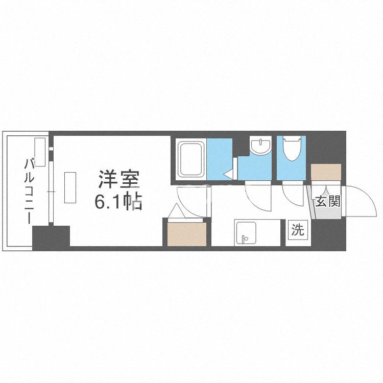 ララプレイス難波メティスの間取り