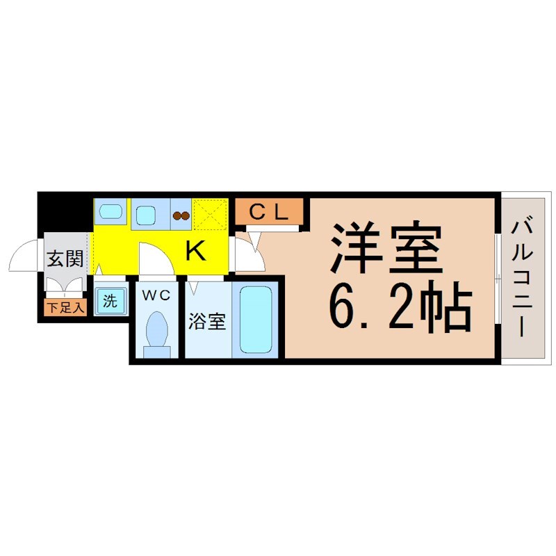 プレサンス名古屋ＳＴＡＴＩＯＮビジュの間取り