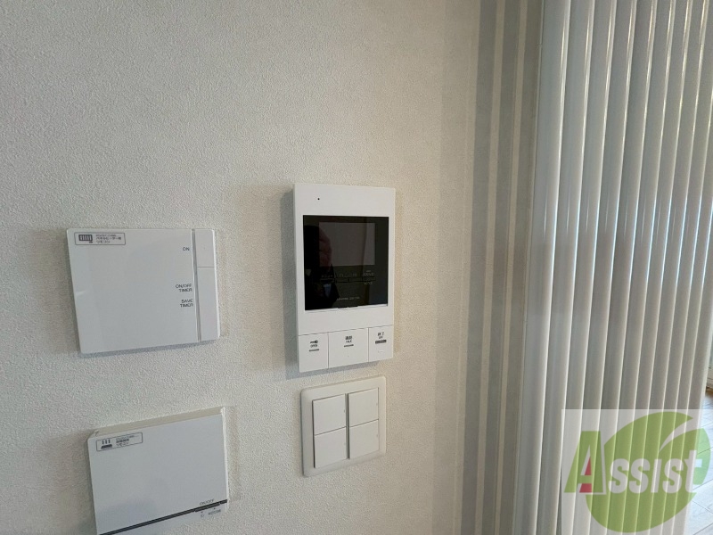 セキュリティ　モニタ付インターホンでセキュリティ面も安心です。