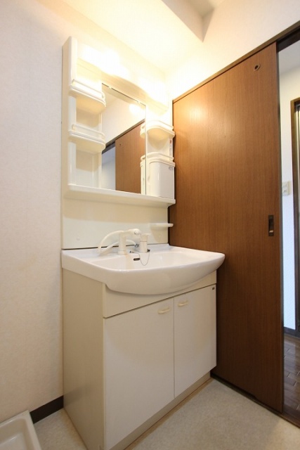 洗面設備　写真は別号室のものです。