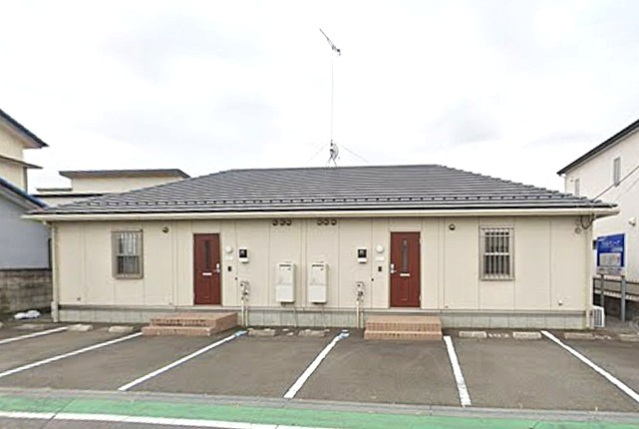 建物外観　平屋。全戸角部屋。ペット可。