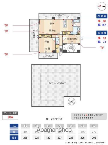 地下鉄空港線 唐人町駅 徒歩8分 7階建 築9年の間取り写真