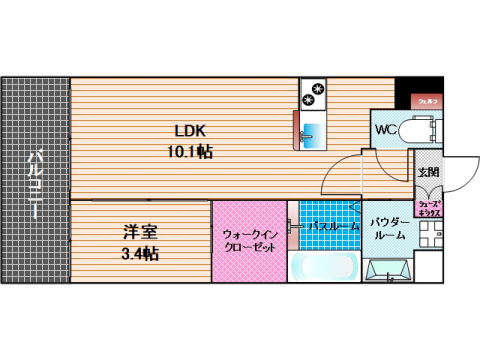 リアンシエルブルー雑餉隈の間取り写真