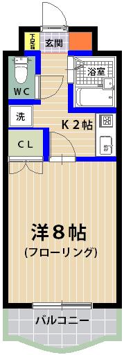 シャトレ21箱崎の間取り写真