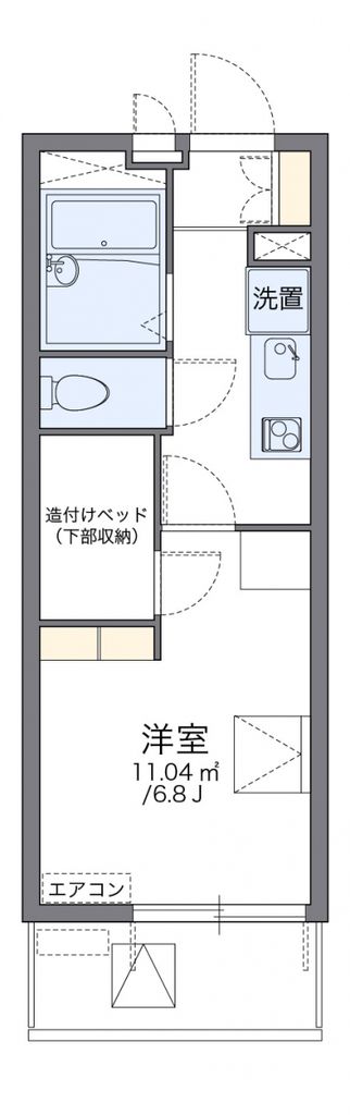 レオパレス日時計の間取り写真