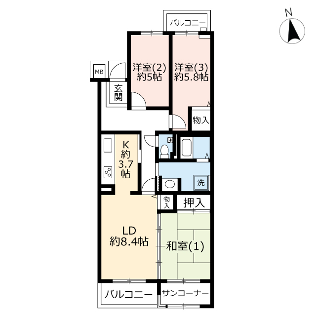 URシティコート元住吉の間取り写真