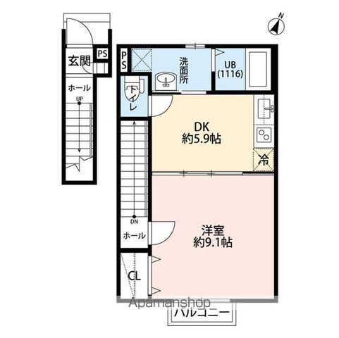 アムール Meguritaの間取り写真