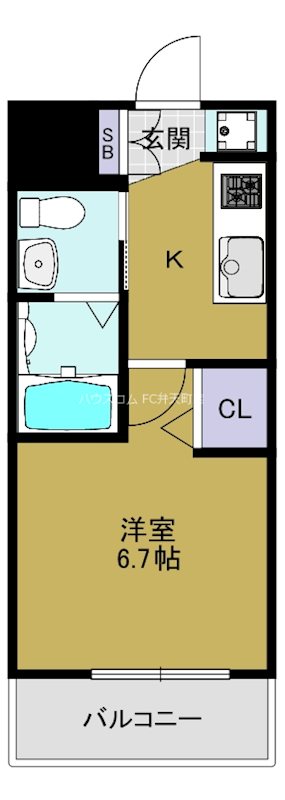 エグゼ弁天町の間取り写真