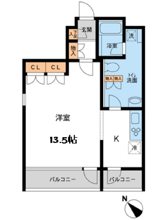 FLEG赤坂の間取り写真